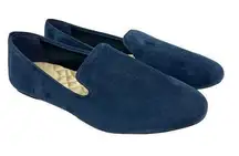 Birdies  Starling Flats Womens 9.5 Blue Suede Loafers Slip On