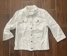 White lightweight Jean jacket size S