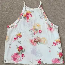 Mudd | Floral strappy top size small