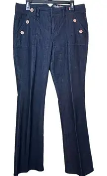 Style & Co. Sailor Blue High Rise Flare Denim Jeans Size 10