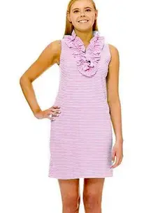 Sailor Sailor Just Madras Skipper Striped Dress Nautical Pink XS