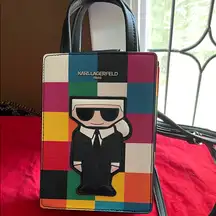 Karl Lagerfeld Bag Colorful Graphic Messenger Crossbody Bag