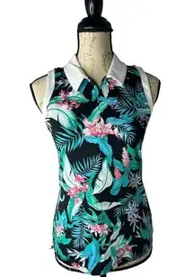 Tommy Bahama Top  Women's S 1/4 Zip Tropical Active UPF S2 Golf NWT