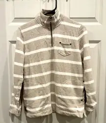 Lauren Ralph Lauren Jeans Co. Quarter Zip Striped Pullover size Petite Small VTG