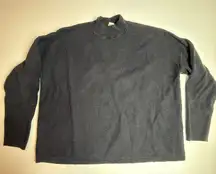 H&M Basic Black Mock Neck Long Sleeve Soft‎ Knit Top Womens Size S
