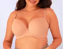 Curvy Kate Smoothie T-Shirt Plunge Latte Beige - 32G