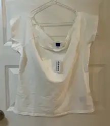 Size L Old Navy Off Shoulder Lacy Neckline White Top