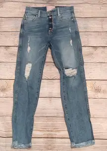 Revice distressed fringed jeans size 26