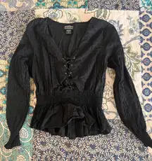 Black Peplum Top