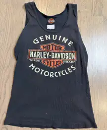Harley Davidson Womens Black Genuine Motor Cycles Tank Top Racine WI