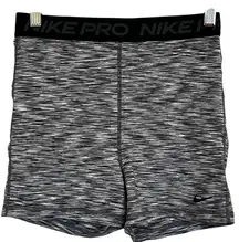 Nike Pro black gray with pink hues compression biker shorts size Med athletic
