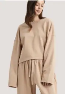 Nap loungewear‎ repose crew neck oversized tan sweatshirt 3X women's