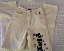 White Playboy Jeans