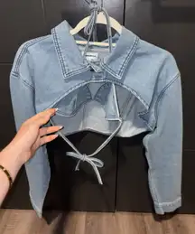 Super down Denim Top Set 