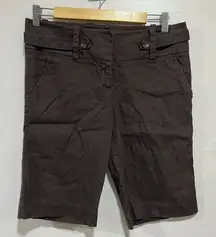 Bebe brown linen shorts