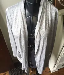 Athleta lightweight drape front S gray cardigan