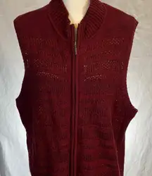CJ Banks zip front sweater vest size 2x