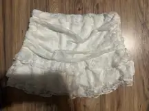 White Lace Mini Skirt