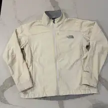 The North Face Apex Bionic Jacket Women’s Large White Dune Windproof Softshell