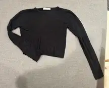 Pull&Bear Cropped Black Sweater