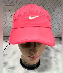 Nike Featherlight Pink Tailwind Dri Fit 7 Panel hat Womens jogging pickleball