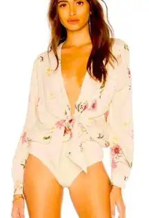 Capulet Daria floral layered bodysuit, size Medium - EUC!
