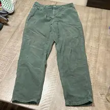 Urban Outfitters BDG Mom High Rise Corduroy Green Pants Size 29 100% Cotton EUC