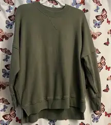 Aerie Green oversized Crew Neck Sweater