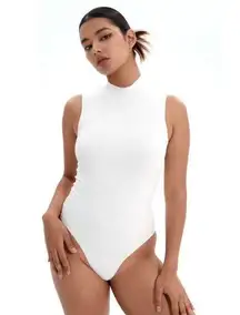 MANGOPOP Collection White Bodysuit NWT