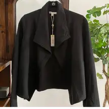 Max Studios Black Open Front Jacket Blazer