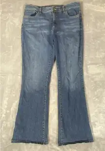LRL‎ Ralph Lauren Jeans Womens Size 16 36" Waist Blue Mid Rise Boot Cut Denim