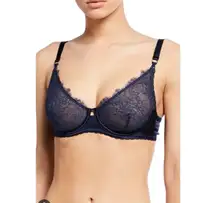 Stella McCartney Gigi Giggling Underwire Lace Navy Bra 32D NWT $180