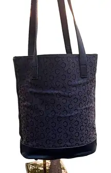 Celine Brown and Black Macadam Shoulder‎ Bag Tote GUC