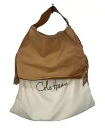 Cole Haan‎ Leather Suede Tan Sierra Purse Fringe