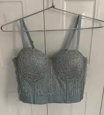 Rhinestone Crop Top