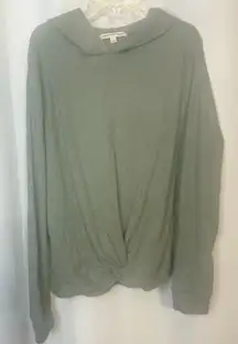 Above & Beyond twist front waffle knit hoodie