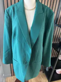 Express green blazer size XL oversize work attire work blazer