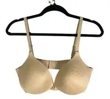 Ambrielle Nude Beige Buttery Soft Underwire Support Hook & Eye Bra Size 38D