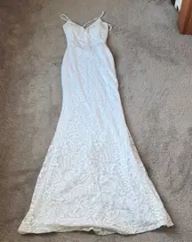 Windsor White Floral Lace Dress SIZE S