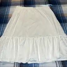 Cest 1946 Women’s White Ruffle Skirt NWT Y10