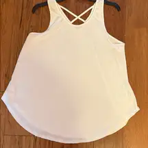 LuLaRoe Cream Crisscross Back Tank Top