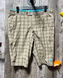 Mountain Hardwear Brown Plaid Organic Cotton Bermuda Shorts