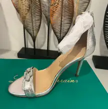 Silver Women's Heels by Lauren Lorraine Size 6
