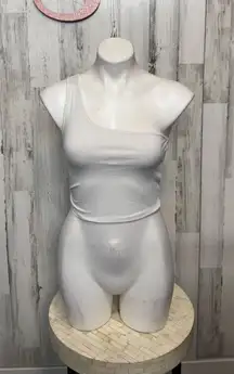 Garage White crop top size small