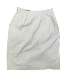 Vtg Banana Republic‎ Cotton Pencil Skirt Womens Beige Size 16 Academia cottage