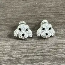 Pave Puppy Dog Earrings NWT