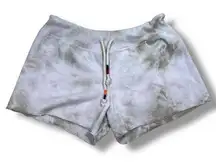 Sundry Cut Off Tie Dye Eucalyptus Shorts