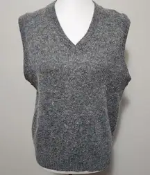 Vintage Jantzen 80s gray unisex vneck sweater vest size medium