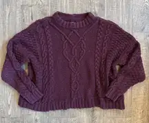 Aerie Chunky Cable Knit Sweater- Medium