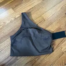 Alphalete one shoulder brown diamond dye bra size small